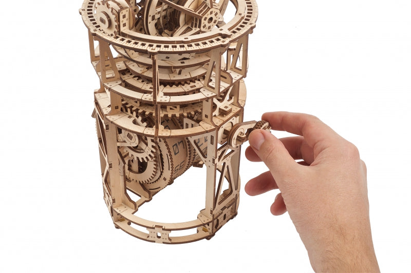 Houten bouwpakket - Tourbillon tafelklok - 338 onderdelen - Ugears