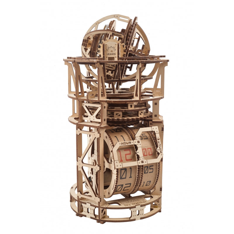 Houten bouwpakket - Tourbillon tafelklok - 338 onderdelen - Ugears