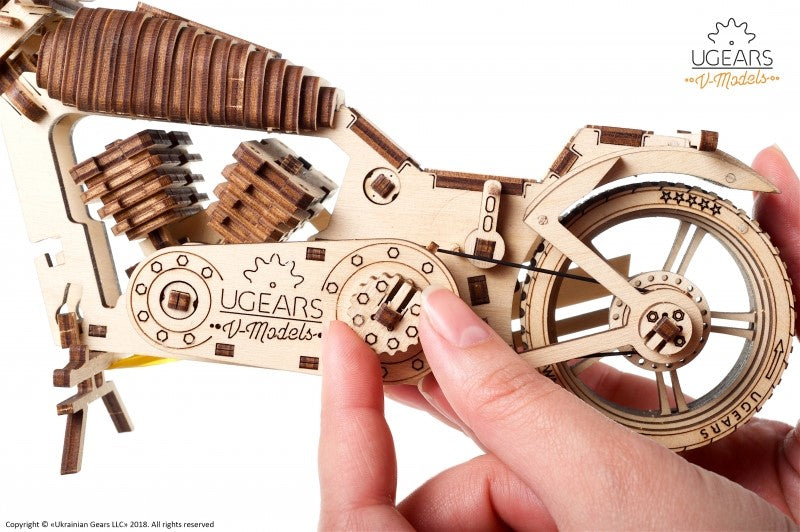 Houten bouwpakket - Motorfiets VM-02 - 189 onderdelen - Ugears