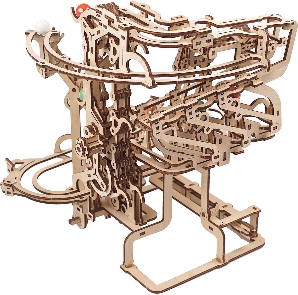 Houten bouwpakket - Knikkerbaan - Chain Hoist - 400 onderdelen - Ugears
