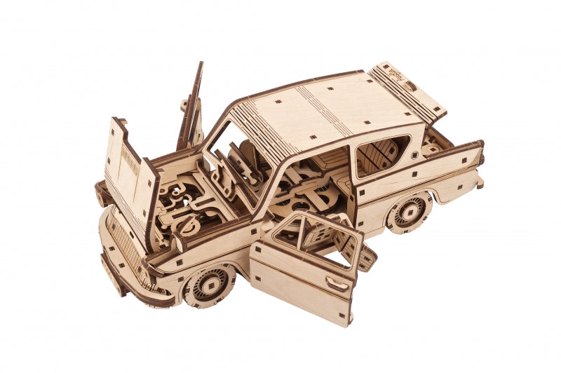 Houten bouwpakket - Vliegende Ford Anglia - Ugears - 246 onderdelen