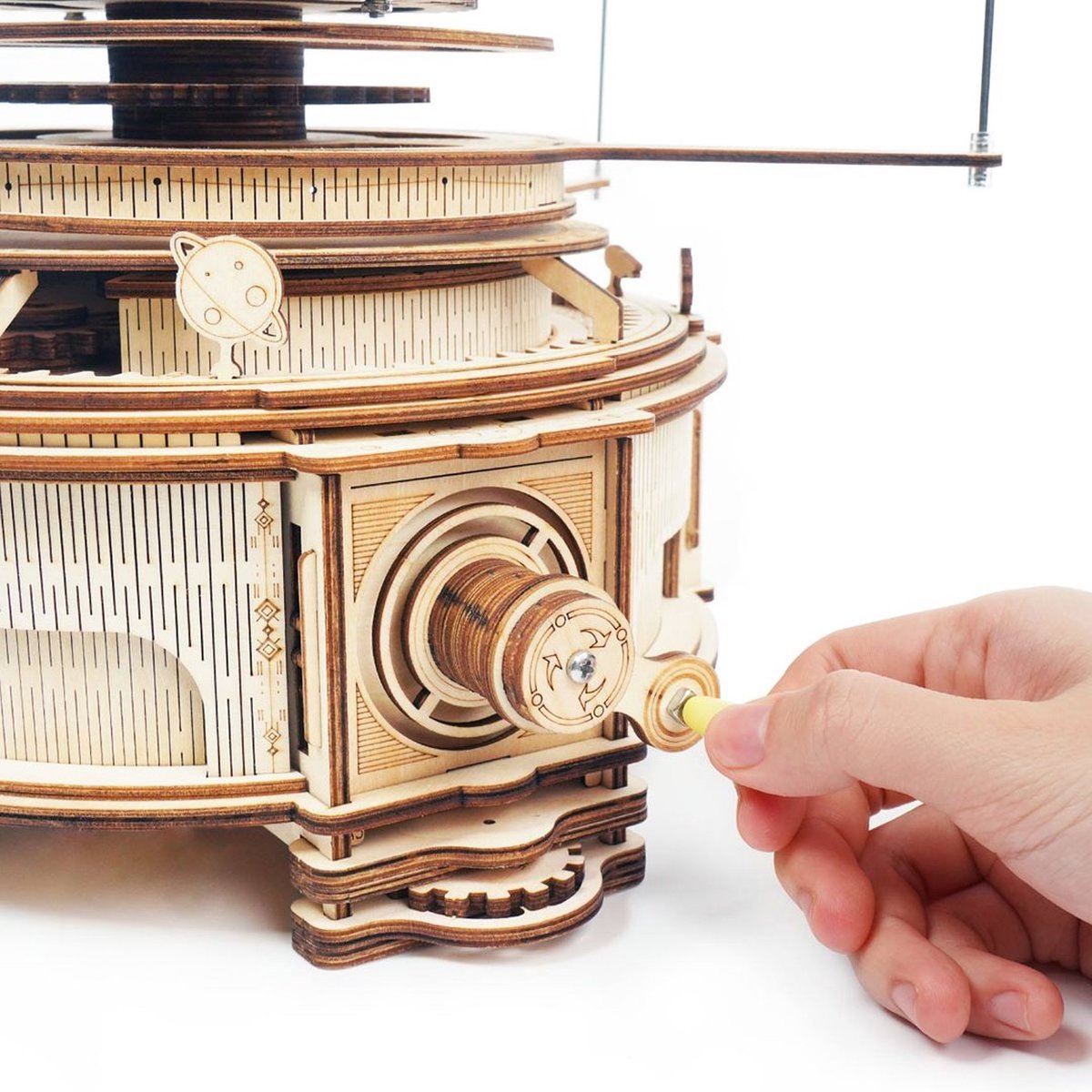 Houten bouwpakket - Mechanical Orrery - Robotime - 316 onderdelen
