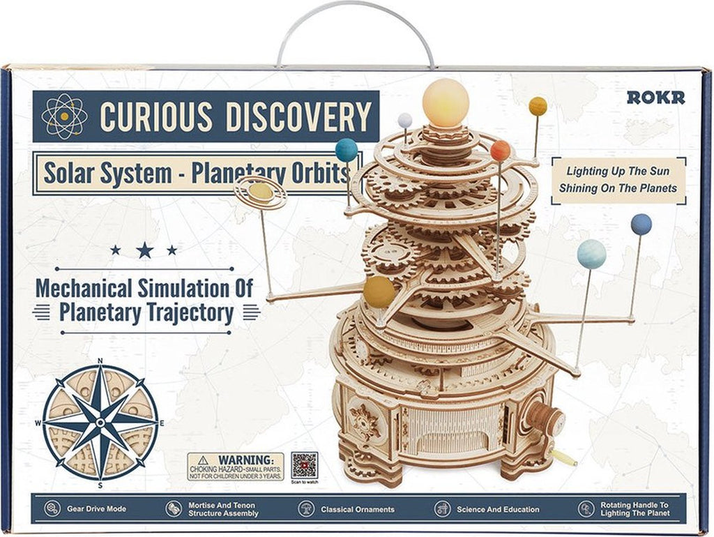 Houten bouwpakket - Mechanical Orrery - Robotime - 316 onderdelen