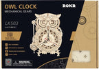 Houten bouwpakket - Owl clock - Robotime - 161 onderdelen