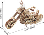 Houten bouwpakket - Cruiser Motorcycle - 420 onderdelen - ROKR
