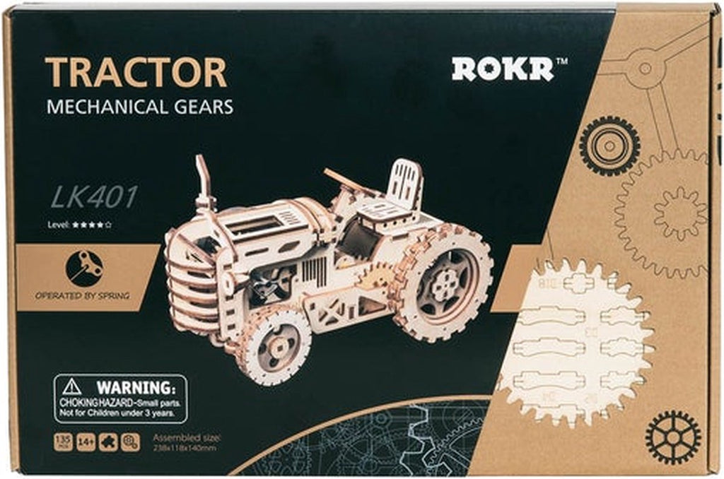 Houten bouwpakket - Tractor - Robotime - 135 onderdelen