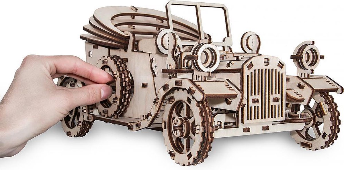 Houten bouwpakket - Retrocar - 315 onderdelen - Eco-Wood-Art