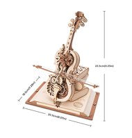 Houten bouwpakket - Muziekdoosje - Magic Cello - 199 onderdelen - ROKR