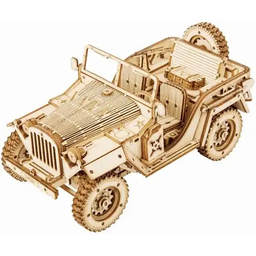 Houten bouwpakket - Army field car - 369 onderdelen - ROKR