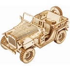 Houten bouwpakket - Army field car - 369 onderdelen - ROKR