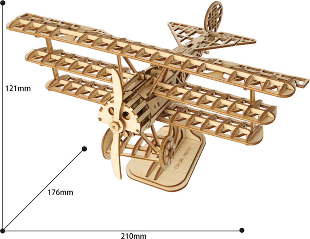 Houten bouwpakket - Airplane - 145 onderdelen - Rolife