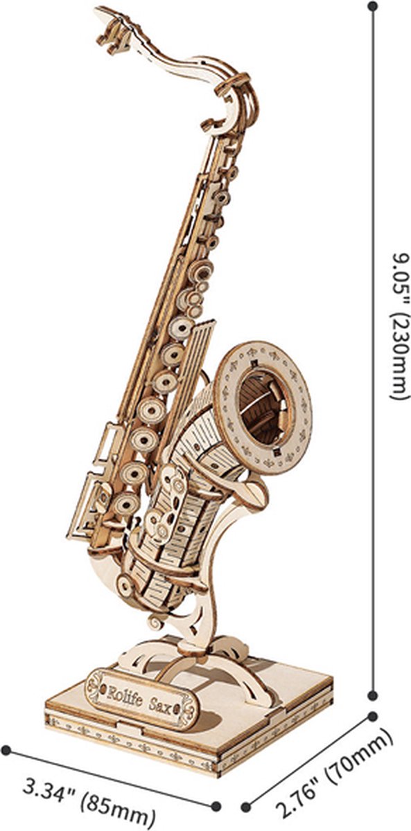 Houten bouwpakket - Saxophone - 136 onderdelen - Rolife