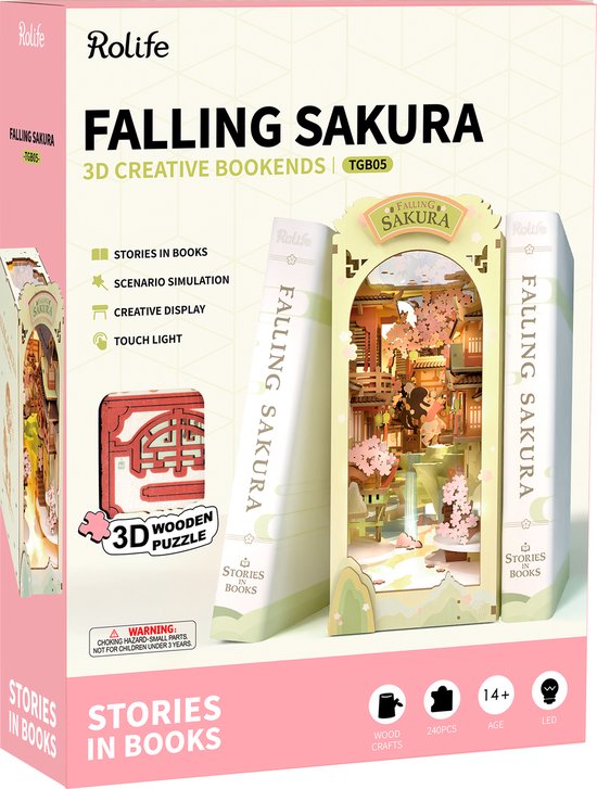 Miniatuur - Book Nook - Falling Sakura - Rolife