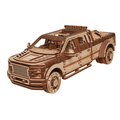 Houten bouwpakket - Pick-up Truck - 708 onderdelen - WoodTrick