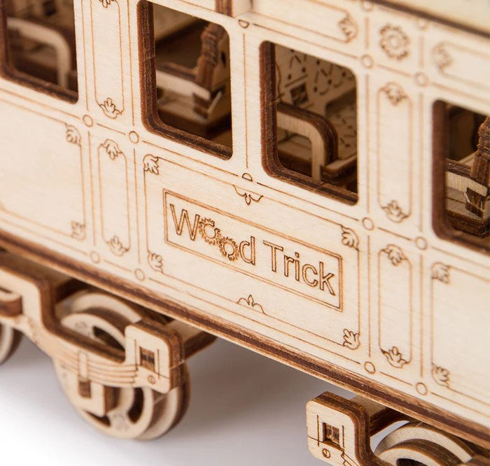 Houten bouwpakket - Locomotive R17 - 405 onderdelen - WoodTrick