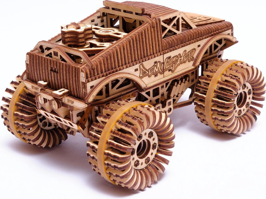 Houten bouwpakket - Monster Truck - 556 onderdelen - WoodTrick