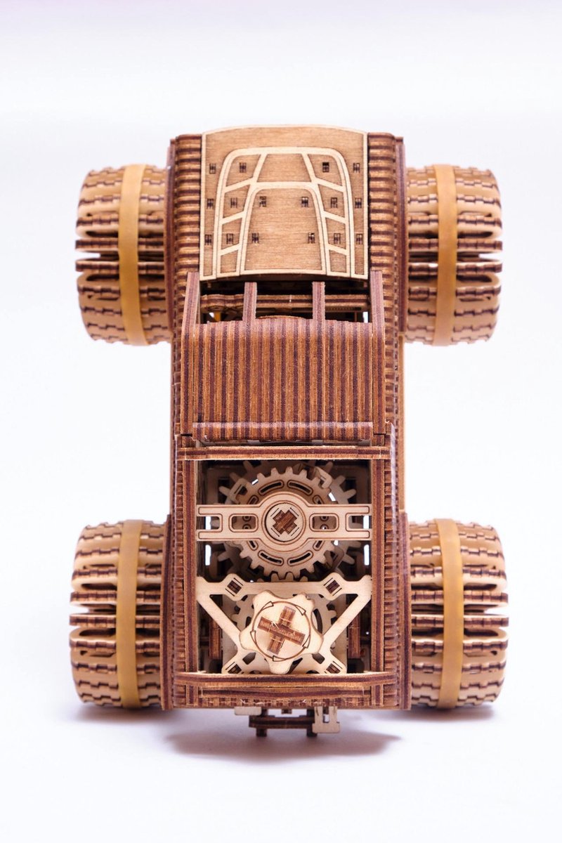 Houten bouwpakket - Monster Truck - 556 onderdelen - WoodTrick