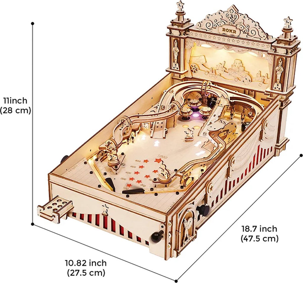 Houten bouwpakket - Flipperkast - 3D Pinball Machine - 482 onderdelen - ROKR