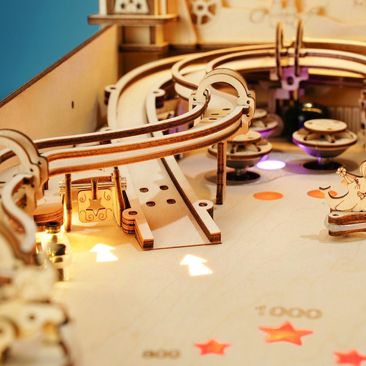 Houten bouwpakket - Flipperkast - 3D Pinball Machine - 482 onderdelen - ROKR