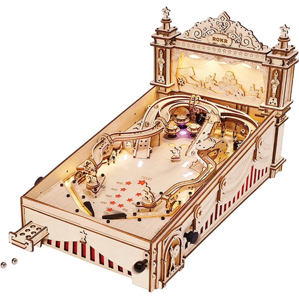 Houten bouwpakket - Flipperkast - 3D Pinball Machine - 482 onderdelen - ROKR