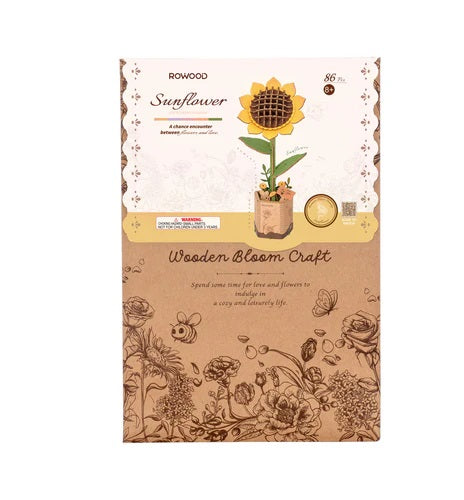 Houten bouwpakket - Bloemen - Sunflower - 86 onderdelen - Rowood