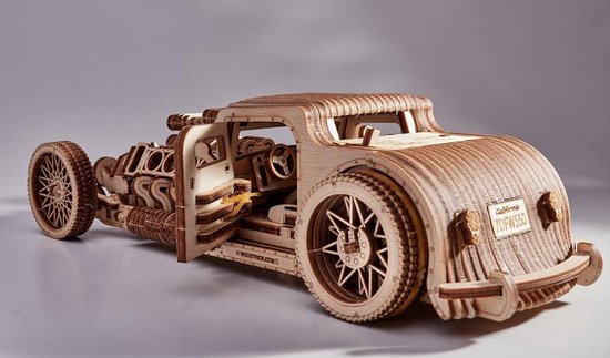 Houten bouwpakket - Hot Rod - 280 onderdelen - Wood Trick