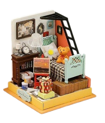 Miniatuur - Dream Bedroom - S2302Z - met stofkap