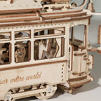 Houten bouwpakket - Classic City Tram - Robotime - 374 onderdelen