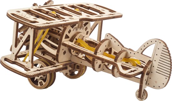 Houten bouwpakket - Mini-Biplane - 84 onderdelen - Ugears