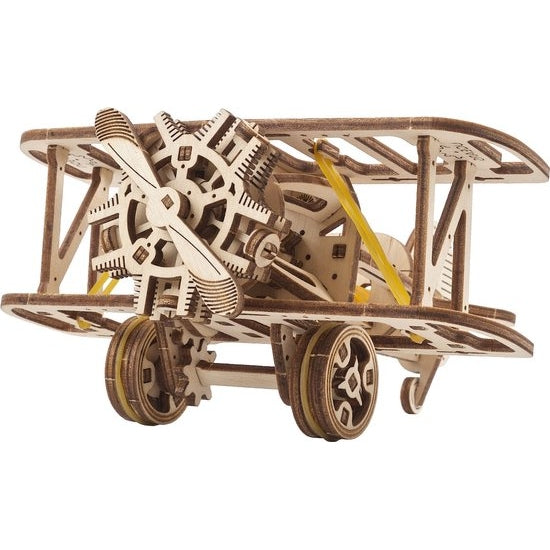 Houten bouwpakket - Mini-Biplane - 84 onderdelen - Ugears