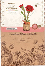 Houten bouwpakket - Bloemen - Red Carnation - 124 onderdelen - Rowood