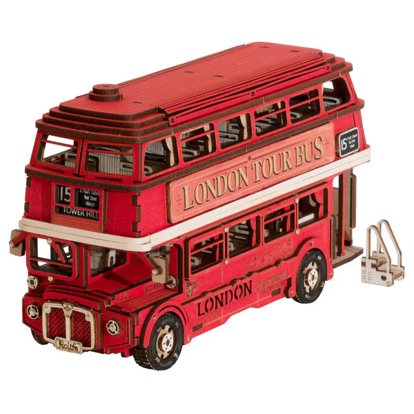 Houten bouwpakket - London Tour Bus - 255 onderdelen - ROKR