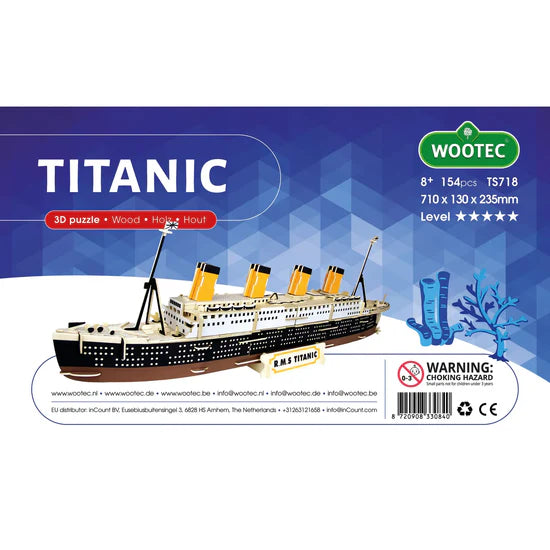 Houten bouwpakket - Titanic - 154 onderdelen - Wootec