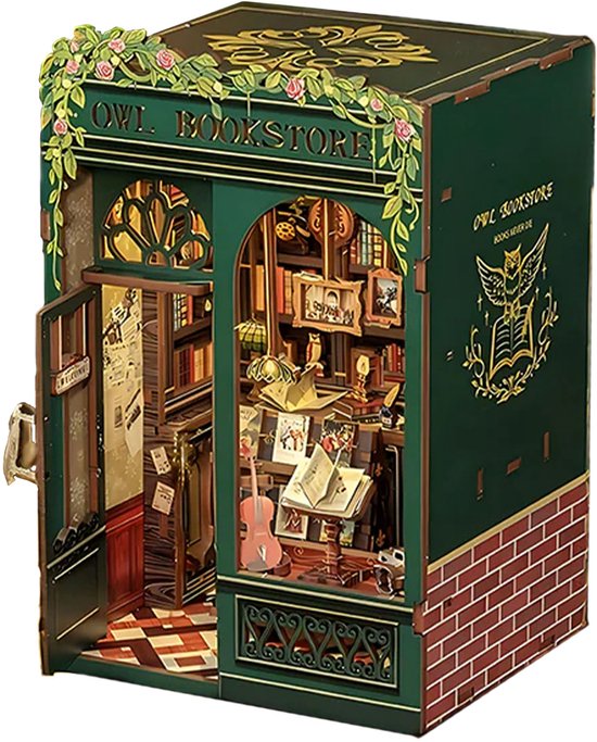Miniatuur - Book Nook - Owl Bookstore - CuteBee