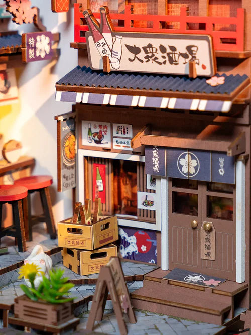 Miniatuur - Book Nook - Sakura Wine Alley - Rolife