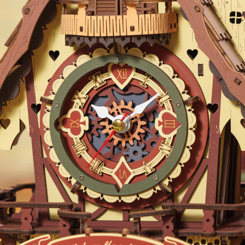 Houten bouwpakket - Cuckoo Clock - 435 onderdelen - gekleurd - ROKR