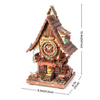 Houten bouwpakket - Cuckoo Clock - 435 onderdelen - gekleurd - ROKR