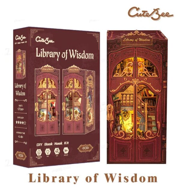 Miniatuur - Book Nook - Library of Wisdom - DC03B - Cutebee
