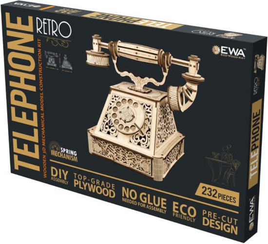 Houten bouwpakket - Retro Telephone - 3861 - EWA