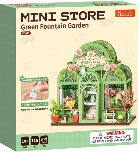 Miniatuur - Green Fountain Garden - DS049 - Rolife