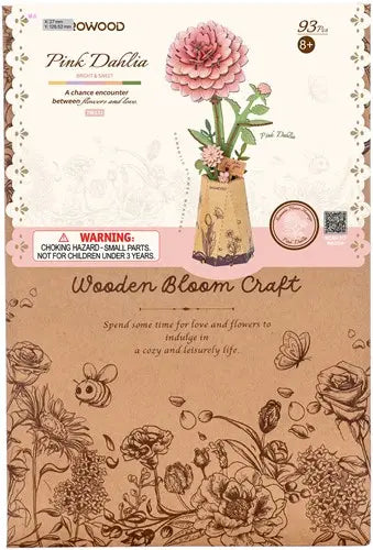 Houten bouwpakket - Bloemen - Pink Dahlia - TW131 - Rowood