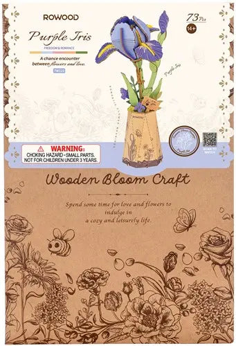 Houten bouwpakket - Bloemen - Purple Iris - TW121 - Rowood
