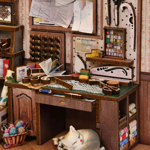 Miniatuur - Book Nook - Sewing Room - FJ03 - Fifijoy