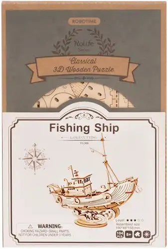 Houten bouwpakket - Fishing Ship - TG308 - Robotime