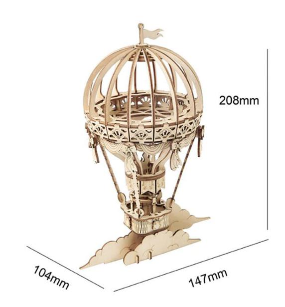 Houten bouwpakket - Luchtballon - 140 onderdelen - Rolife