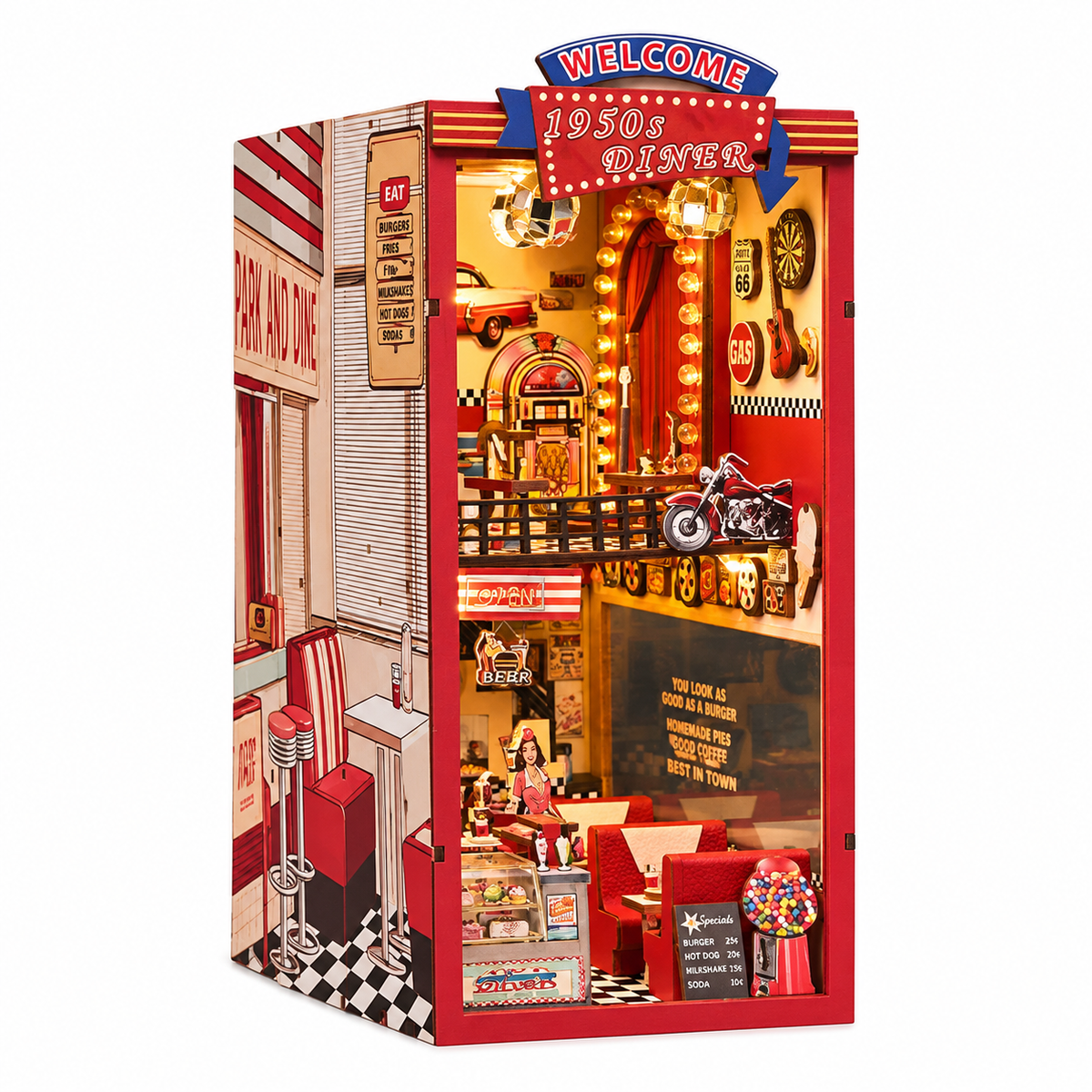 Miniatuur - Book Nook - 1950's Diner - FJ05 - Fifijoy
