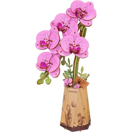 Houten bouwpakket - Bloemen - Purple Moth Orchid - 102 onderdelen - Rowood