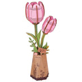 Houten bouwpakket - Bloemen - Pink Tulip - 80 onderdelen - Rowood