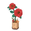 Houten bouwpakket - Bloemen - Red Camellia - 113 onderdelen - Rowood