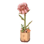 Houten bouwpakket - Bloemen - Pink Rose - 104 onderdelen - Rowood